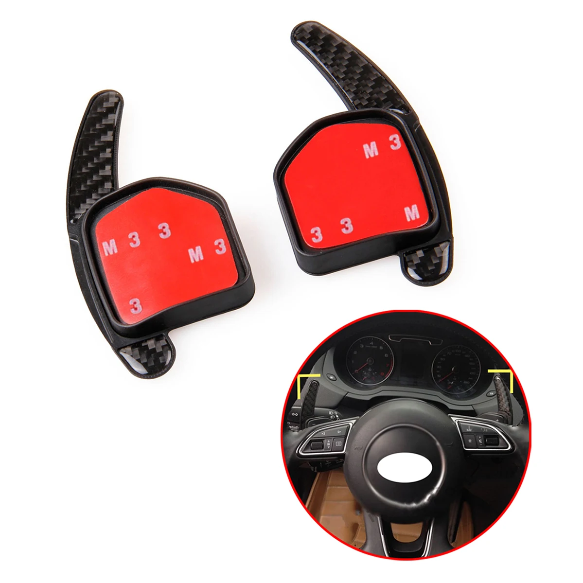 Автомобильный рычаг переключения передач на Руль Подходит для Audi A1 A3 S3 RS3 A4 S4 S5 RS5 A6