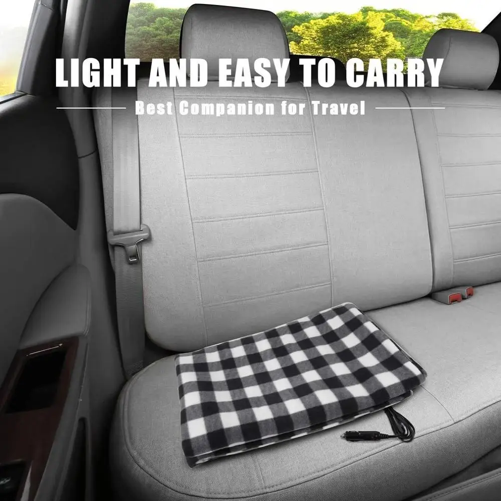

12V Car Electric Blanket Car Mounted Adjustable Temperature Electric Blankets Portable Auto Heating Blanket