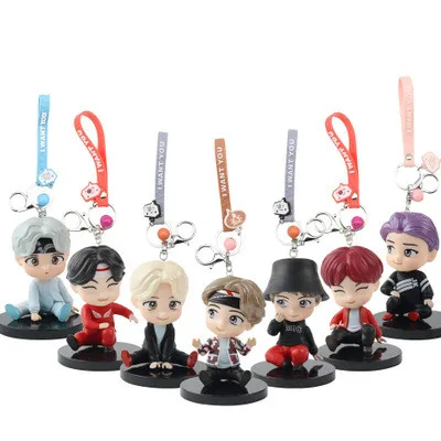 7 шт./компл. экшн фигурка крошечного загара Bangtan Boys игрушечные группы модель KPOP Star