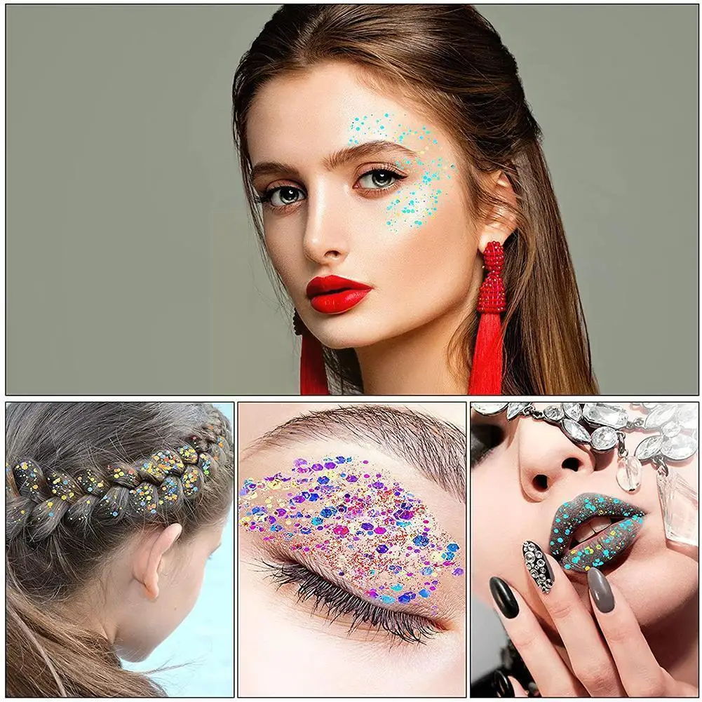 

Holographics Sequins For Nails Glitter Flakes Mixed Hexagon Spangles For Gel Paillette Manicure Nail Art Decorations Y9r5