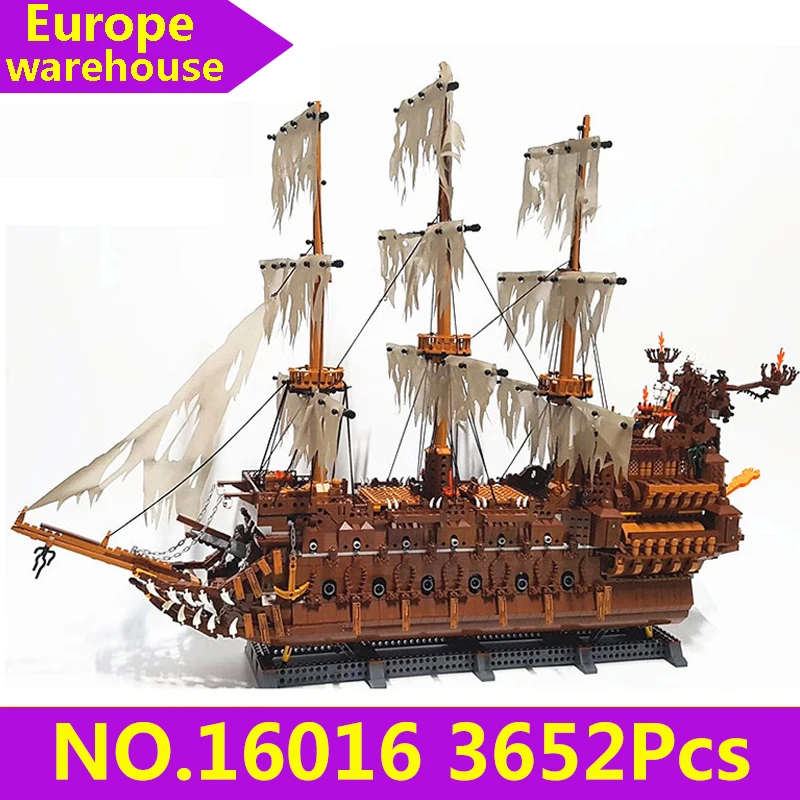Lepinblocks 16016 22001 Пираты корабль Карибы строительные блоки 10210 Летающий голландец игрушки для детей подарок король кирпичи