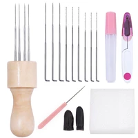 16pcsset diy felting tools kit with needle craft kit scissor felting foam pad awl wool felting accessories tools for beginner