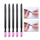 Бриллиантовая ручка с кварцевым камнем, бриллиантовая ручка, триммер для удаления мертвой кожи, черный маникюр, профессиональные инструменты для дизайна ногтей