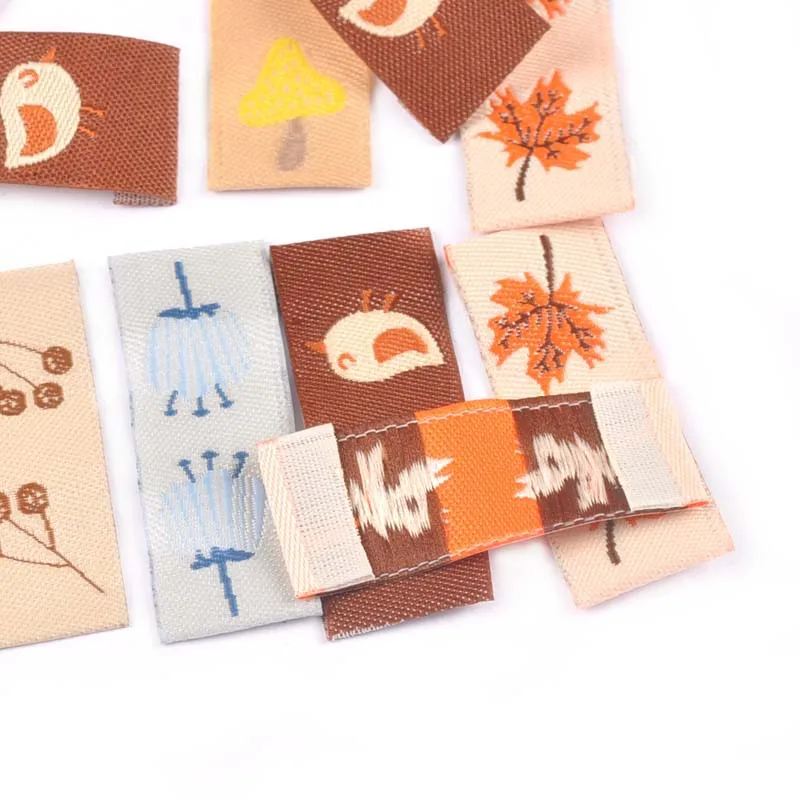 Моющиеся этикетки с вышивкой в виде клена/гриба 50 шт. аксессуары для шитья мешки