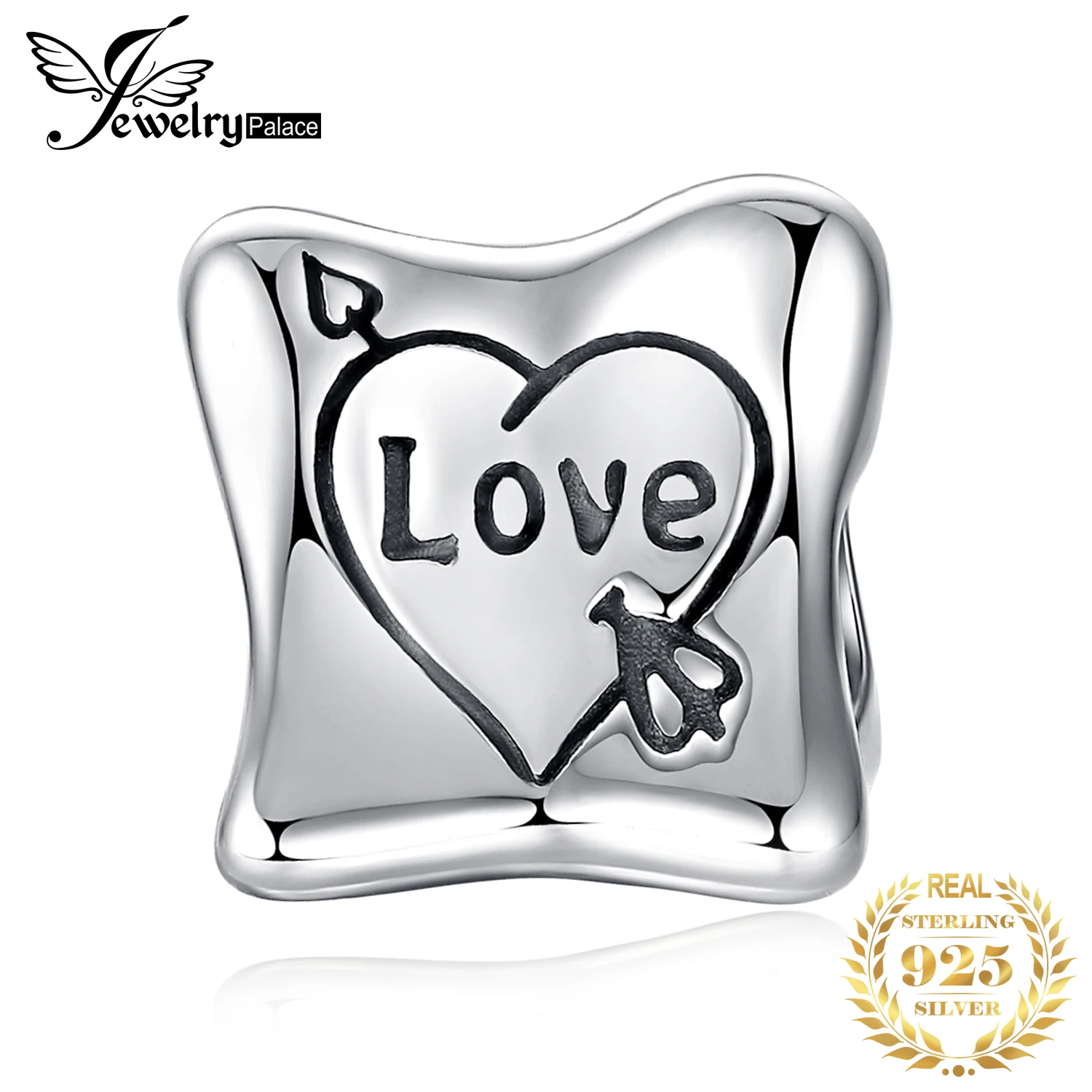 JewelryPalace 925 пробы серебро Амур Стрелка очаровательный с сердцем бусинами Fit