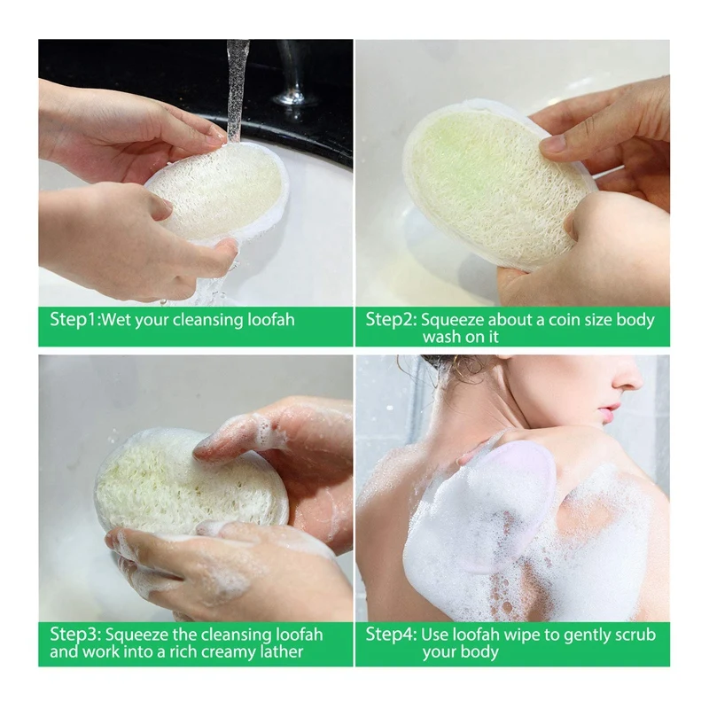 

24 Pcs Exfoliating Loofah Pad Body Scrubber Bath Shower Loofah Sponge Pad Exfoliating Scrubber Brush Clean To Skin