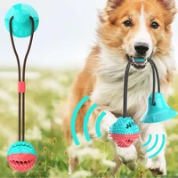 dog molar bite toy with powerful rope and suction cup for dog to pullchewclean teeth and self playing pet products