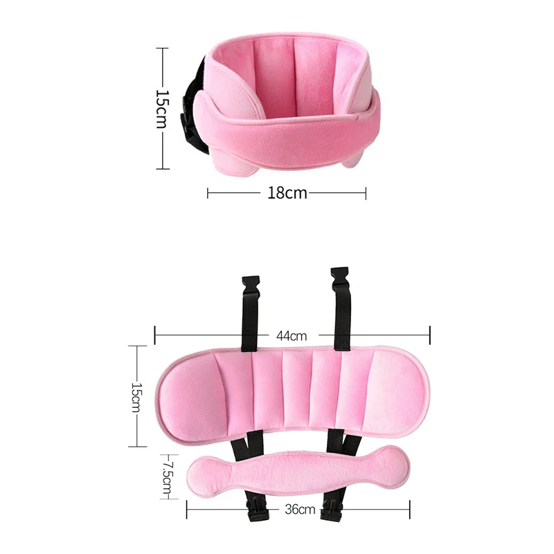 Детская подушка для фиксации головы во время сна, регулируемая поддержка шеи, защитный материал для головы, подголовник для детей в пути.