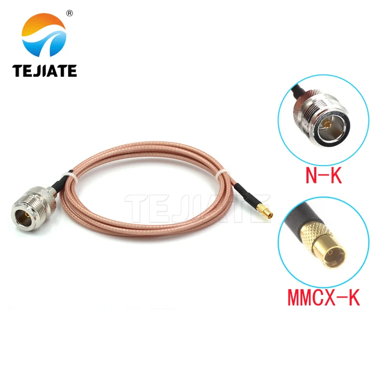 

1PCS TEJIATE Adapter Cable N To MMCX Type NK Convert MMCXK 8-90CM 1M 1.5M 2M Length Connector RG316 Wire