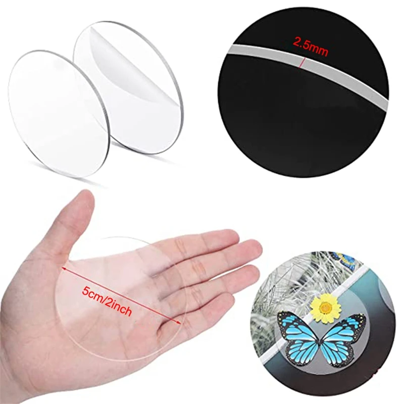 Прозрачные Акриловые заготовки 50 шт. круглые украшения акриловые круги диск для