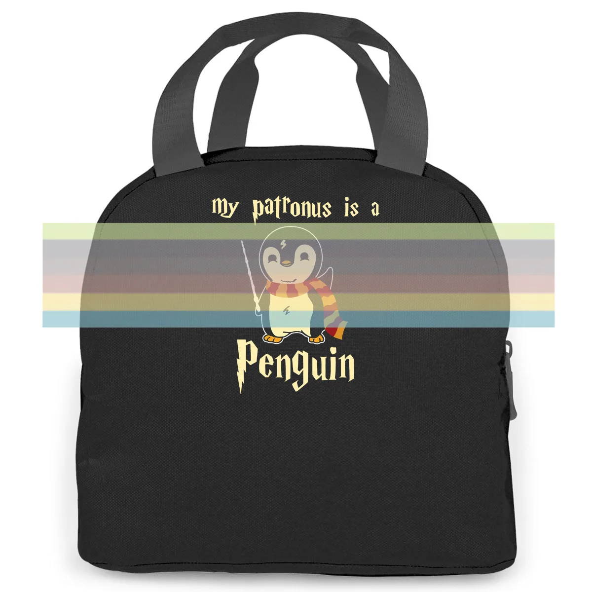 

My Patronus Is A Penguin Hot Printing Mens women men Portable insulated lunch bag adult
