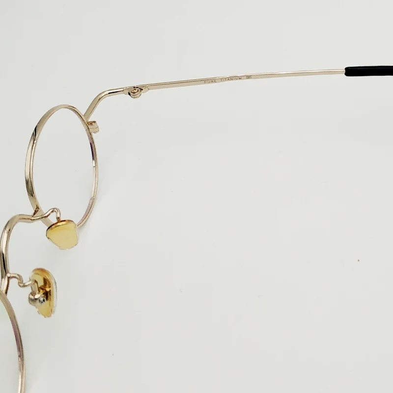 Elliptical forming human glasses very small lens size pure titanium gold myopic optical prescription eyes | Аксессуары для одежды