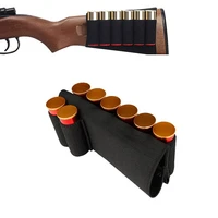 tactical 8 rounds shotgun rifle buttstock shell holder 12 gauge ammo cartridge bag case airsoft ammo pouch hunting accessories