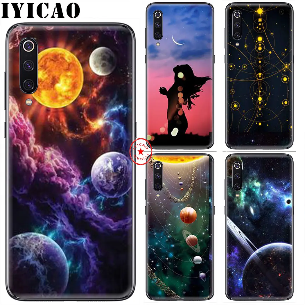 IYICAO с принтами Вселенной космоса мягкий чехол для Xiaomi mi A3 A2 A1 8 Lite 9 Se макс 3 F1 5X6X6 CC9