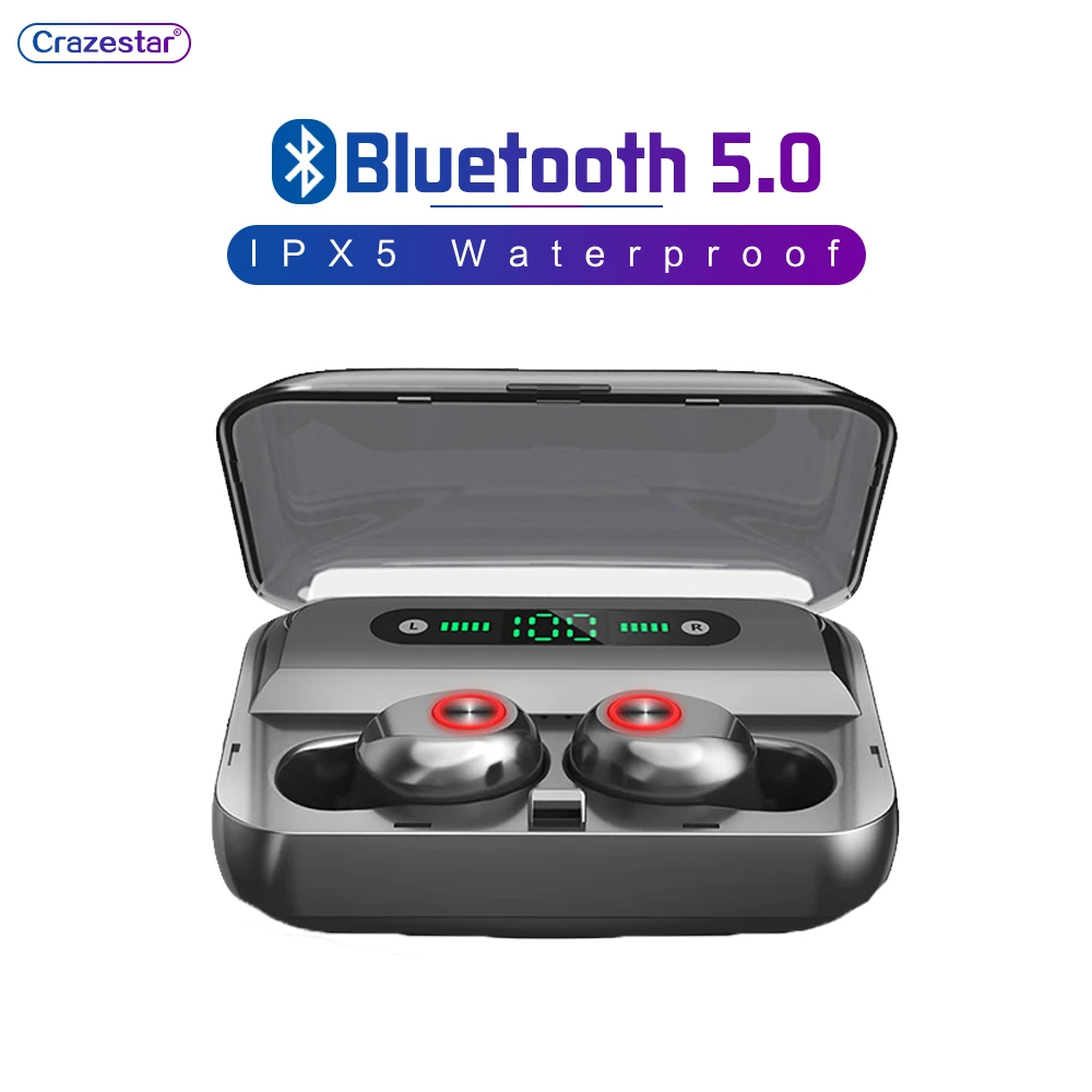 Bluetooth 5 0 True беспроводной Earohone IPX5 Водонепроницаемый стерео гарнитура для