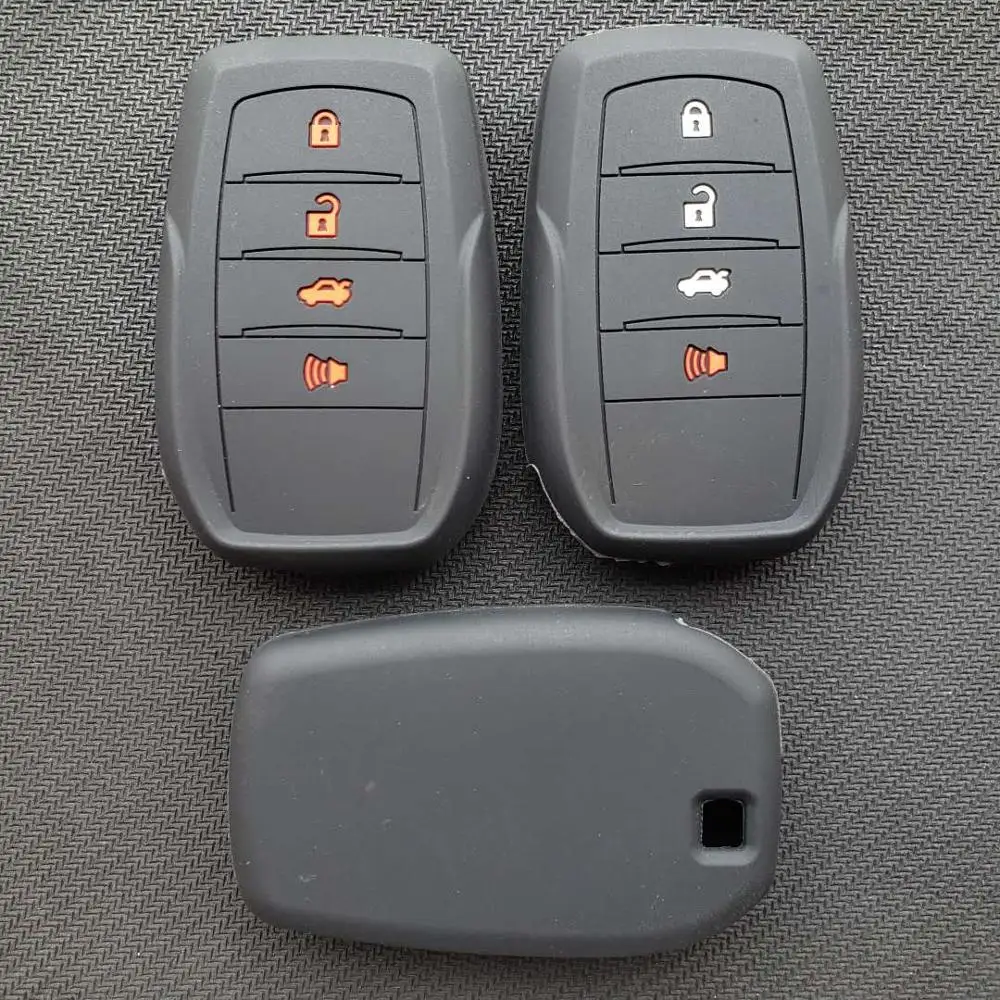 4 кнопки брелока FobHolder силиконовый чехол для Toyota RAV4 Fortuner) Костюм Мирай Корона