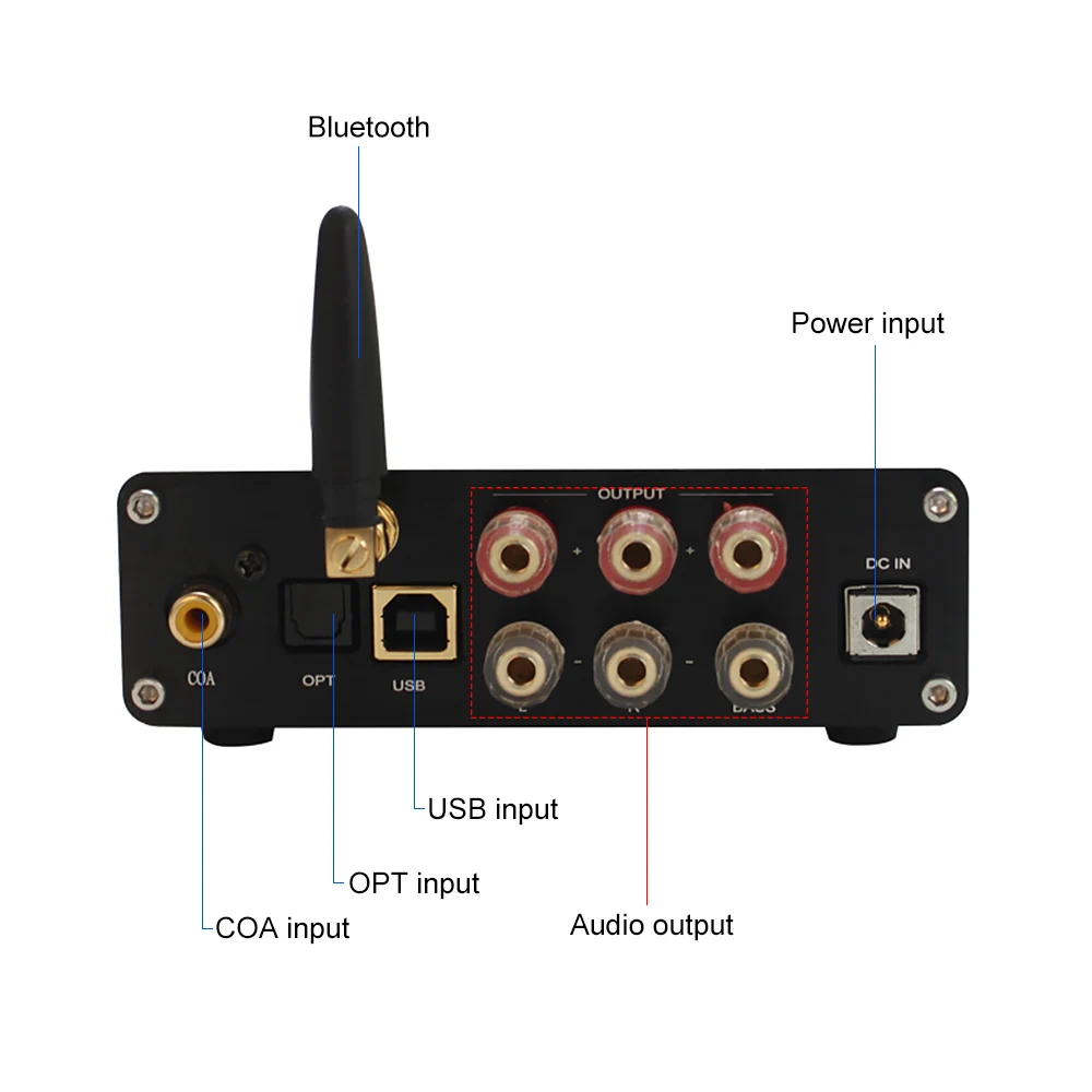 AIYIMA STA326 усилитель сабвуфера CSR8675 Bluetooth 5 0 APTX 25 Вт * 2 + 50 высокомощные 1 цифровые