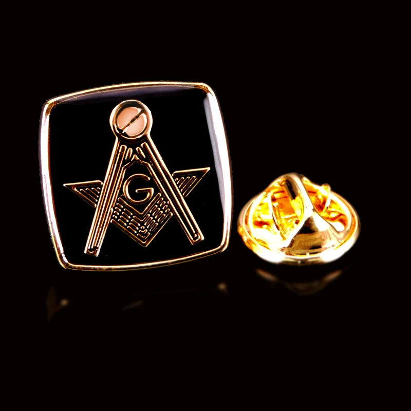 

High quality Gold Masonic Brooch New Fashion Jewelry Pin men's and women's French Wedding Shirt scarf LAPEL BADGE PIN gift
