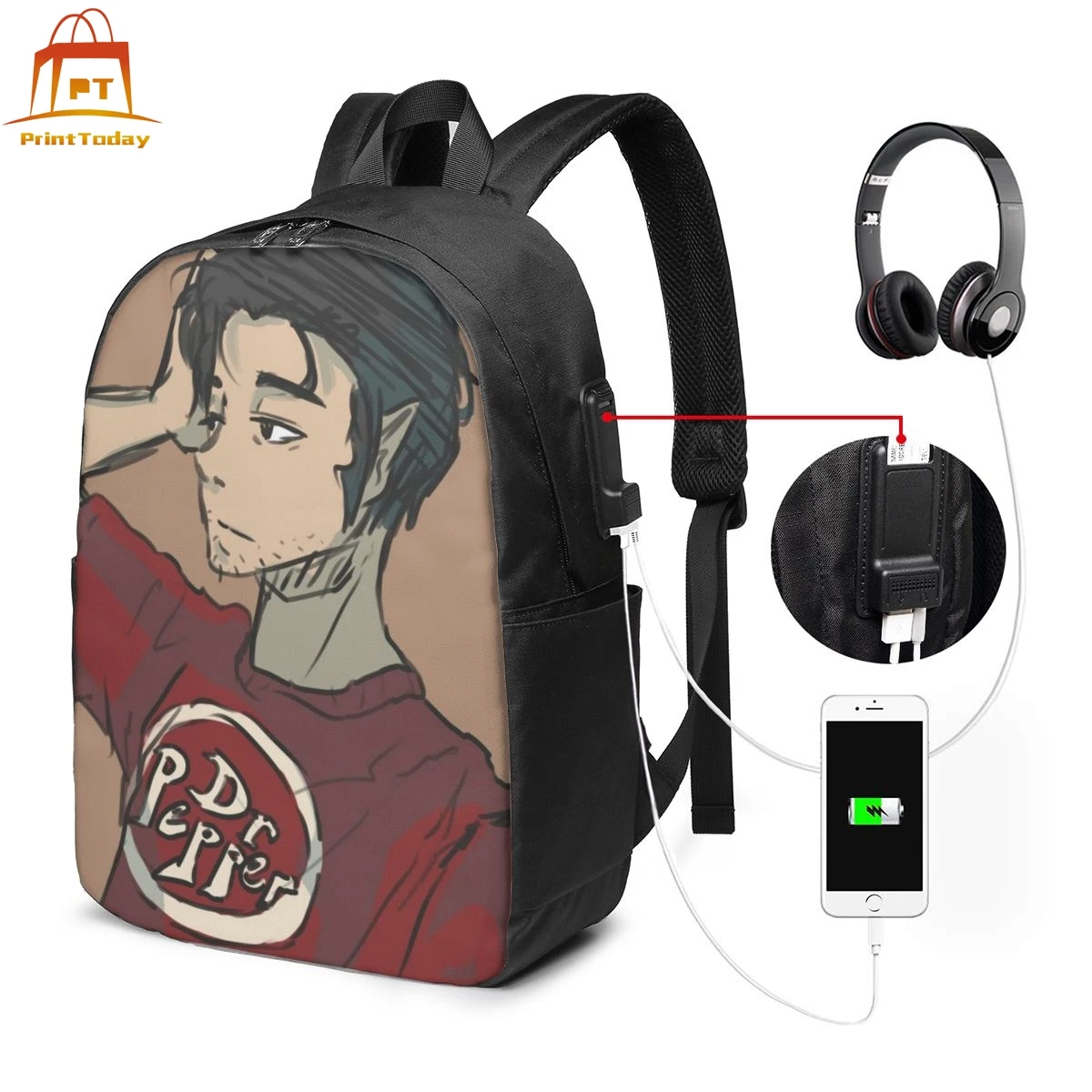 Steins Gate Okabe Rintarou Backpack Steins Gate Okabe Rintarou Backpacks Student Multi Pocket Bag Bags