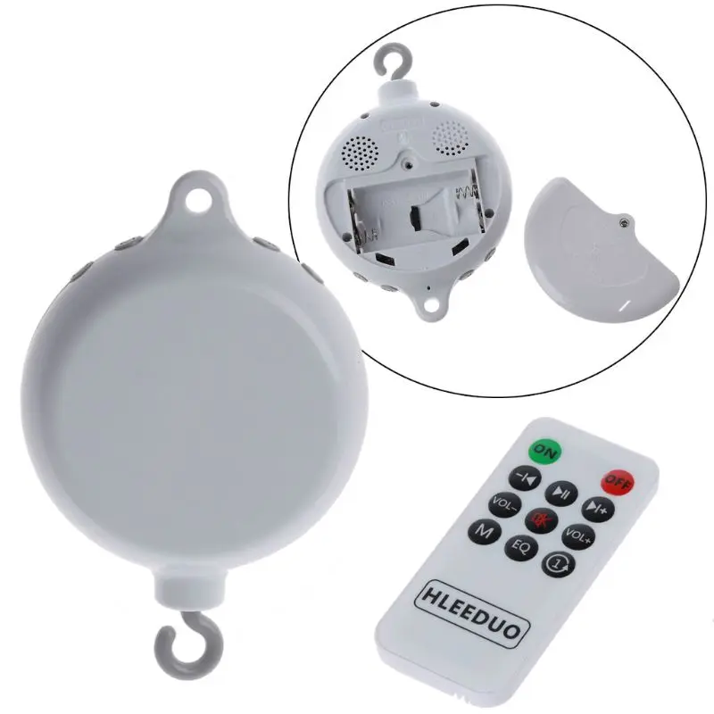 

Baby Mobile Crib Bed Bell Toy Support TF Card Music Box with Remote Control