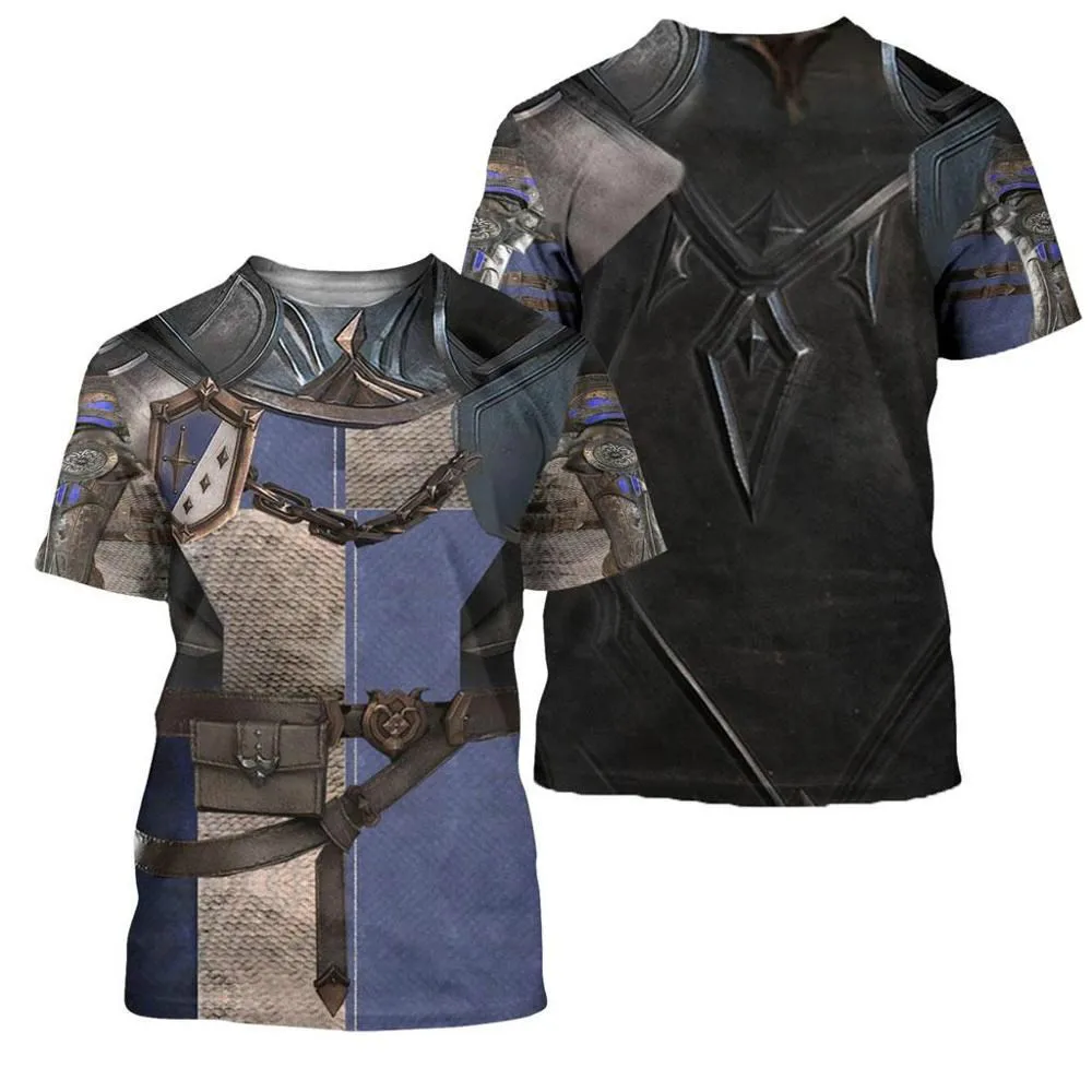 

Summer Viking 3D printing T-shirt comfortable and breathable men's clothing Punk T-shirt Harajuku T-shirt new hot sale
