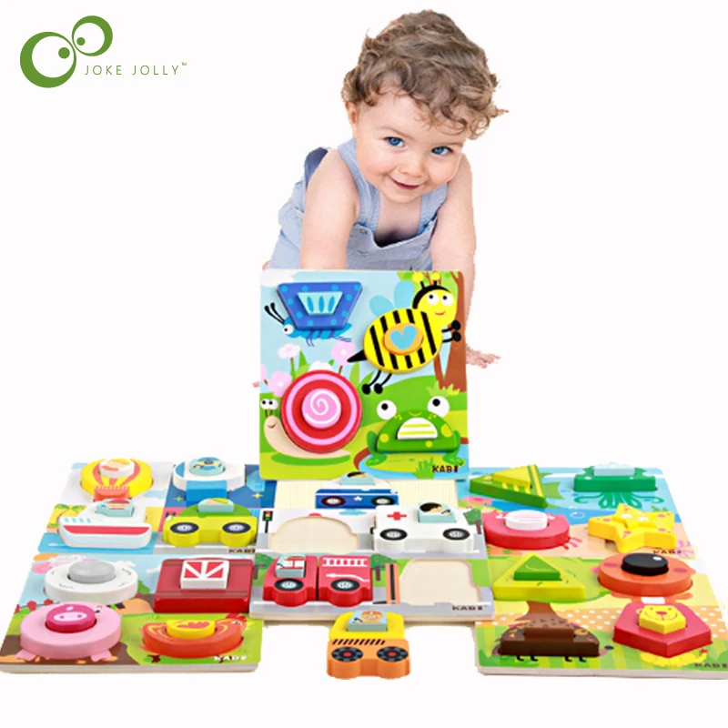 1 шт. деревянные толстые 3D головоломки парные строительные блоки детские