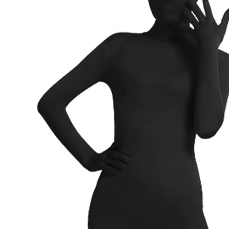 Мужские и женские колготки унисекс костюм из спандекса тянущийся черный для