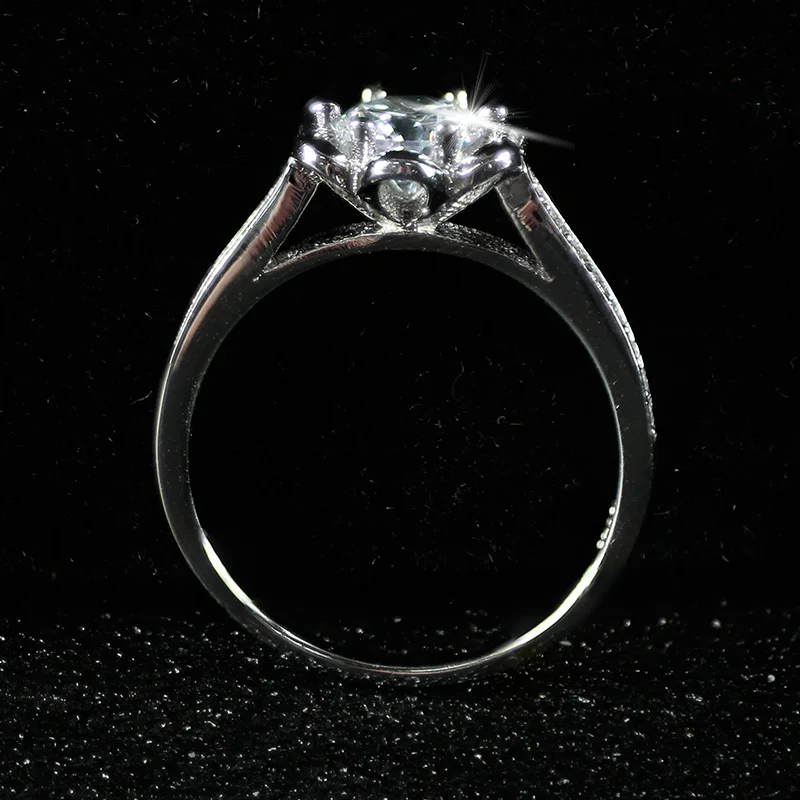 

Original 925 sterling Silver Flower style Fancy engagement Rings Jewelry Cubic Zirconia Romantic Valentine's Day gift R3105