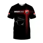 Новинка 2021, футболка с логотипом Ducati, спортивный топ с 3D принтом и коротким рукавом, Высококачественная Летняя мужская одежда большого размера, Спортивная футболка для гонок