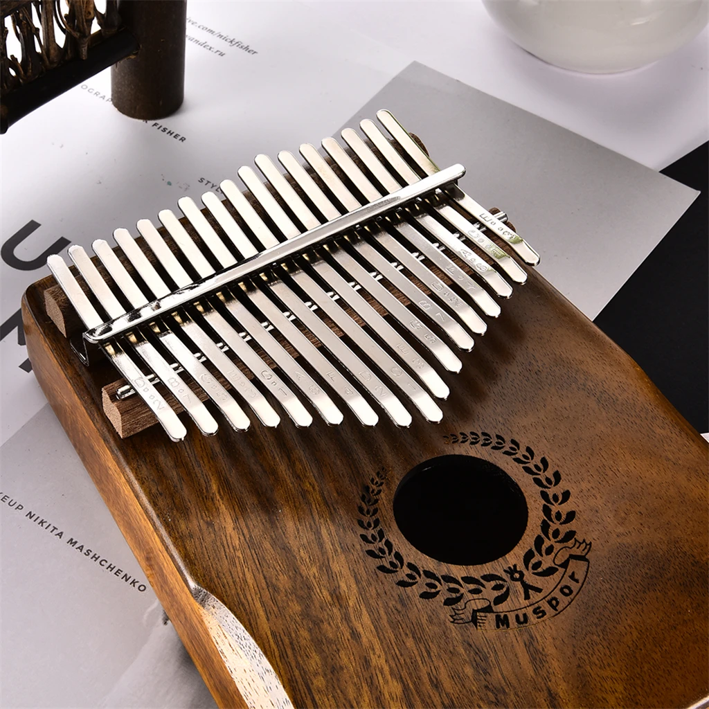 

Kalimba Thumb Piano W/ Learning Book African Musical Instrument 17 Keys