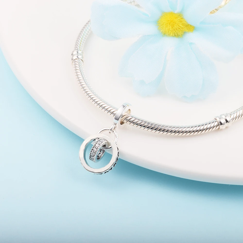 Женский кулон из серебра 2021 пробы с круглыми подвесками