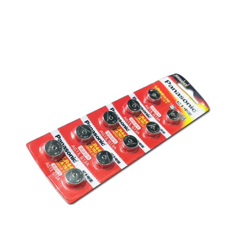 10 шт./лот оригинальные щелочные аккумуляторы PANASONIC LR44 A76 1 5 В AG13 SR1154 357 Кнопочная