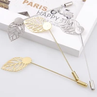 10pcs factory luxury gold silver plated leaf simulated pearl gold alloy brooch pin diy lapel dress jewelry brooches accessories