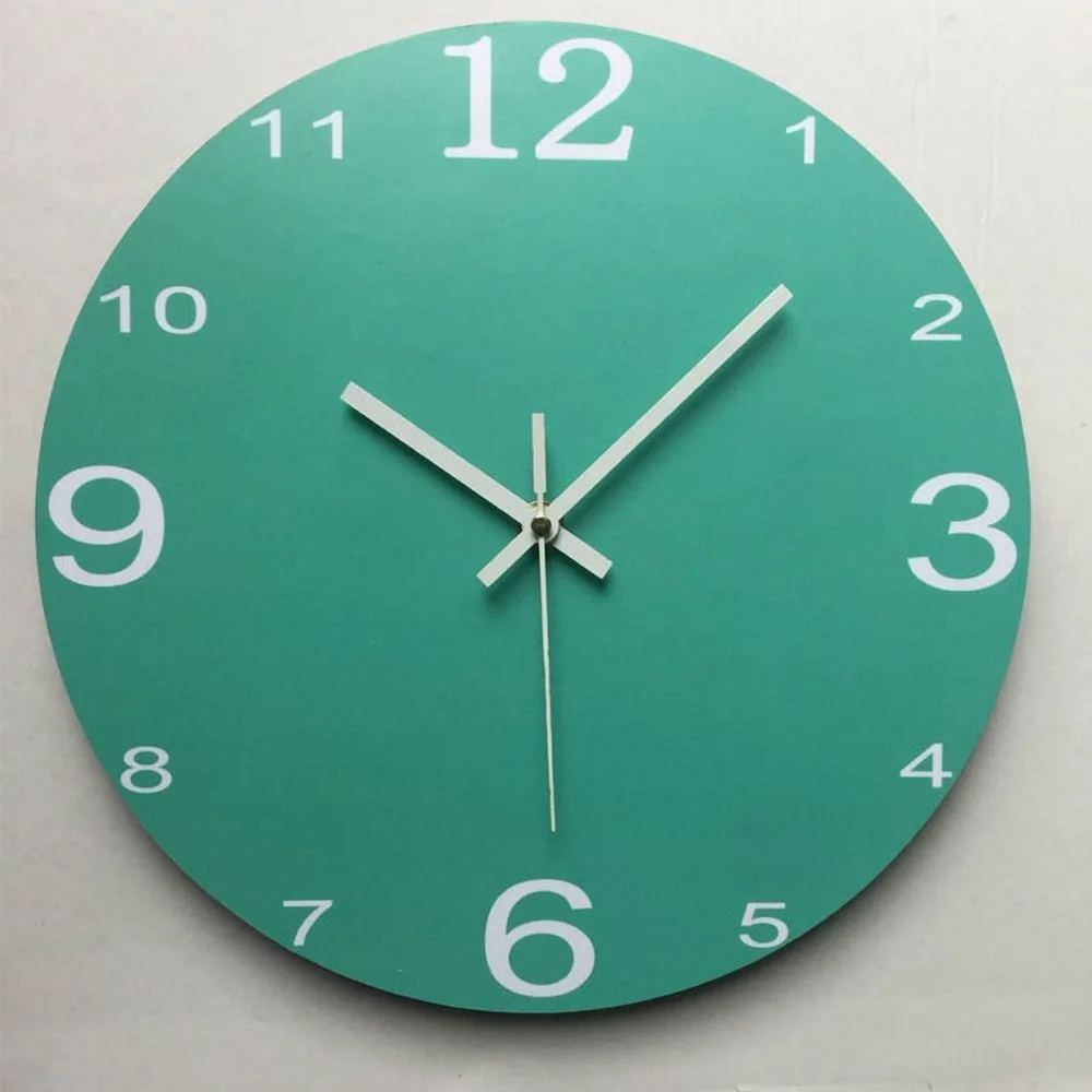 Приграничные поставки креативные MDF Висячие Часы для учебы гостиной FDM простые