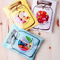 100pcs plastic opp bags bottle candy cookies gift bags small goods packaging birthday wedding baby shower favor bag christmas