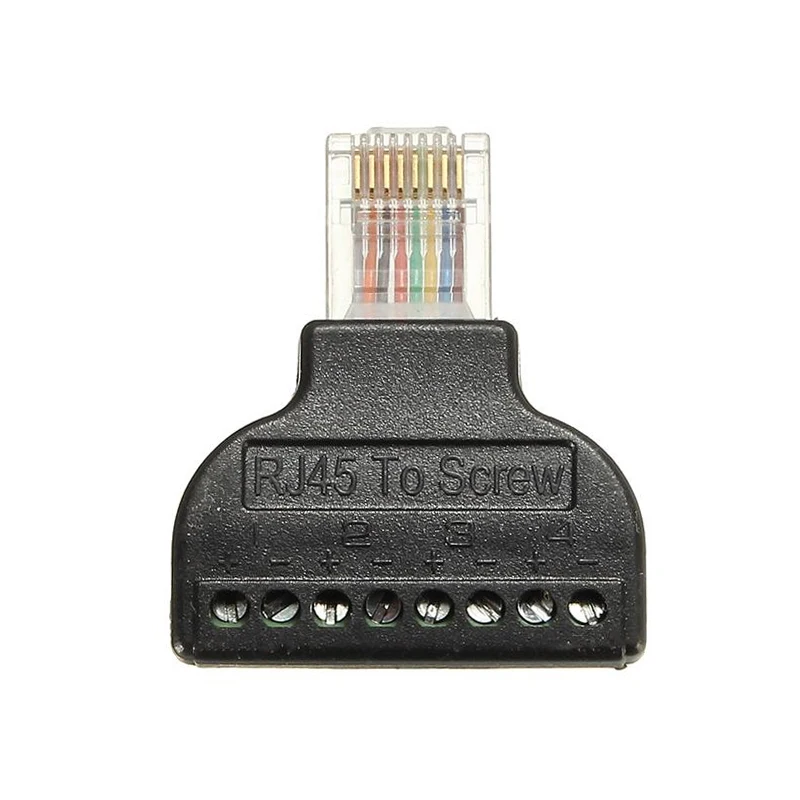 1 шт. клеммный адаптер Ethernet RJ45 штекер 8 Pin AV для камеры видеонаблюдения Cat.5/Cat.6/Cat.7