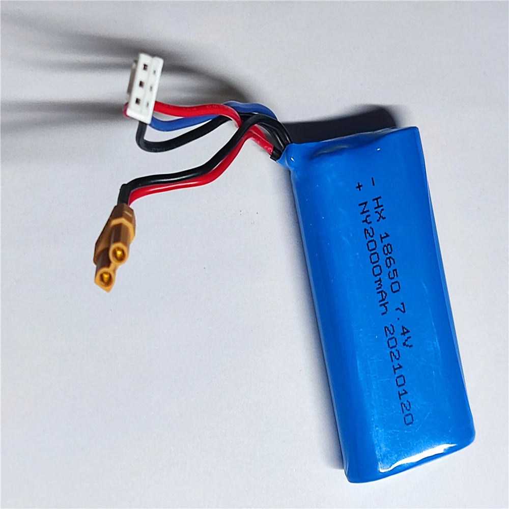 Бесплатная доставка литий-ионный Аккумулятор 7 4 в 2000 мАч для Huina 1580/1582/1583/1594 RC 1/14