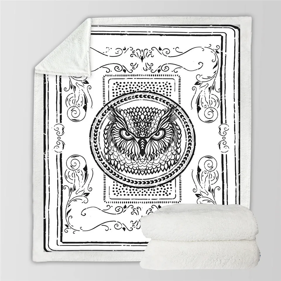 Owl 010 BeddingOutlet пушистое одеяло с совами, красочное пушистое одеяло с птицами, шерпа, акварельные постельные принадлежности, Галактическое одеяло s для кроватей 150x200 см - Цвет: Owl 010