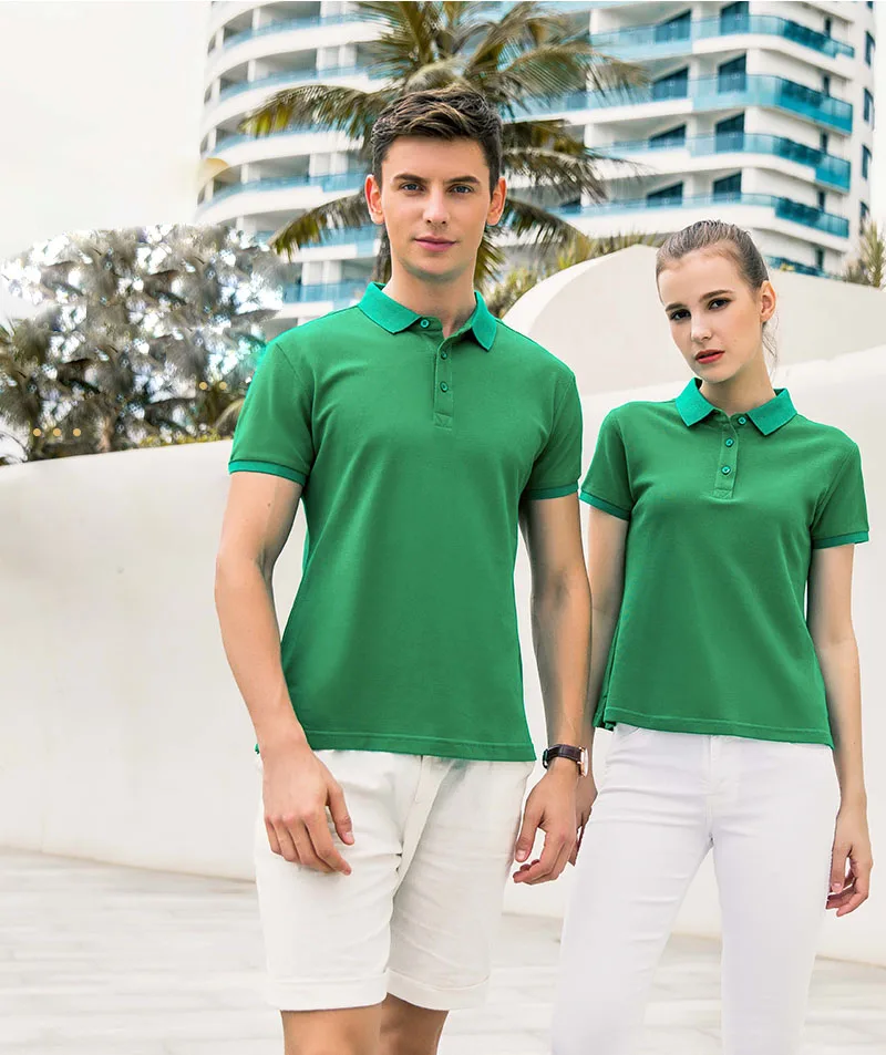 

Short Sleeve Polo Shirts Men Brand Luxury Business Summer Cotton Clothing Solid Color Women's Working Clothes Male Golf Wear