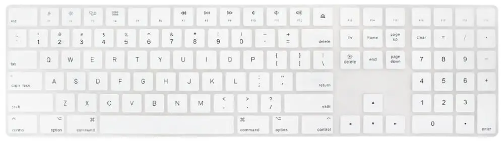 Для Клавиатура Apple Magic A1843 с цифровая клавиатура версия Английский США покрытие для клавиатуры мульт - Цвет: Backlit-white