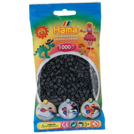 Бусинки для термомозаики 1000 штук (цвет: темно серый)|Бусины| |