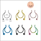 Кольцо-перфорация для носа из нержавеющей стали, ювелирное изделие с имитацией перфорации, носовой перегородка, без пирсинга, 2 шт.