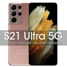 Global Version S21 Ultra Smartphone Android 16GB RAM 512GB ROM Smart Phone Unlocked 5G 6.7 inch Mobile phoens 6000mAh Cell phone