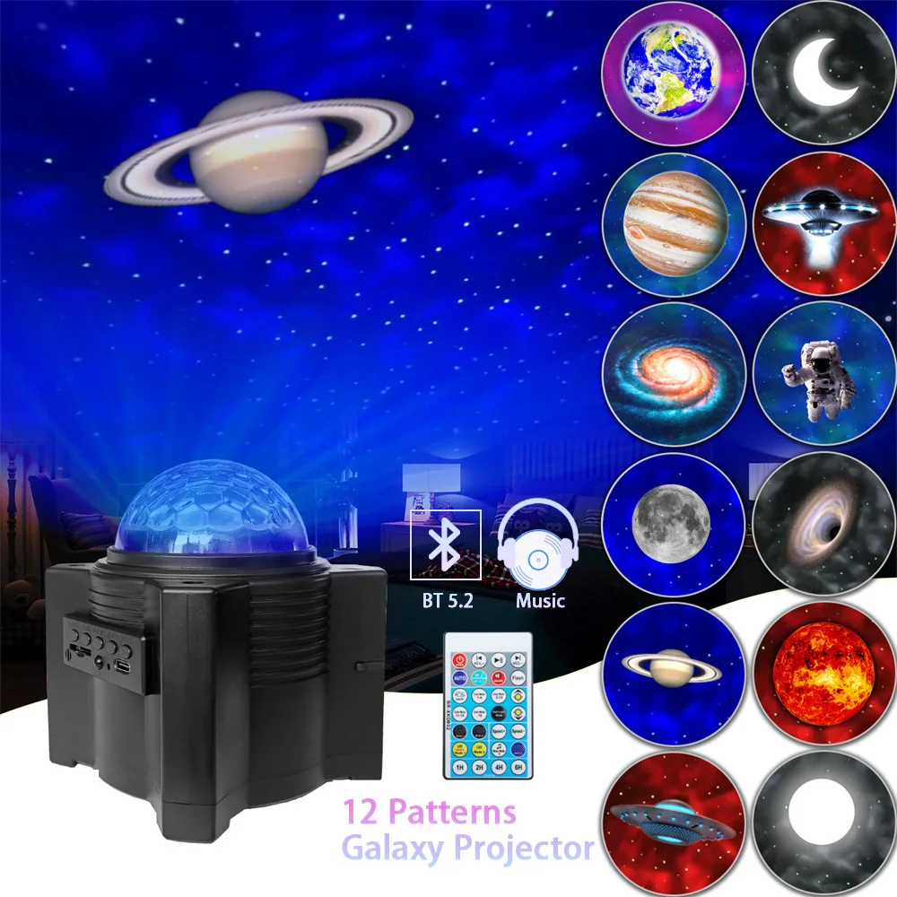 

Laser Aurora Galaxy Starry Sky Projector Colorful Led Music Moon Nebula Projection Bedroom Decoration Atmospher Night Light DIY