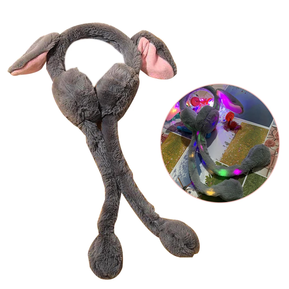 Зимние светодиодные светящиеся движущиеся искусственные бархатные игрушки