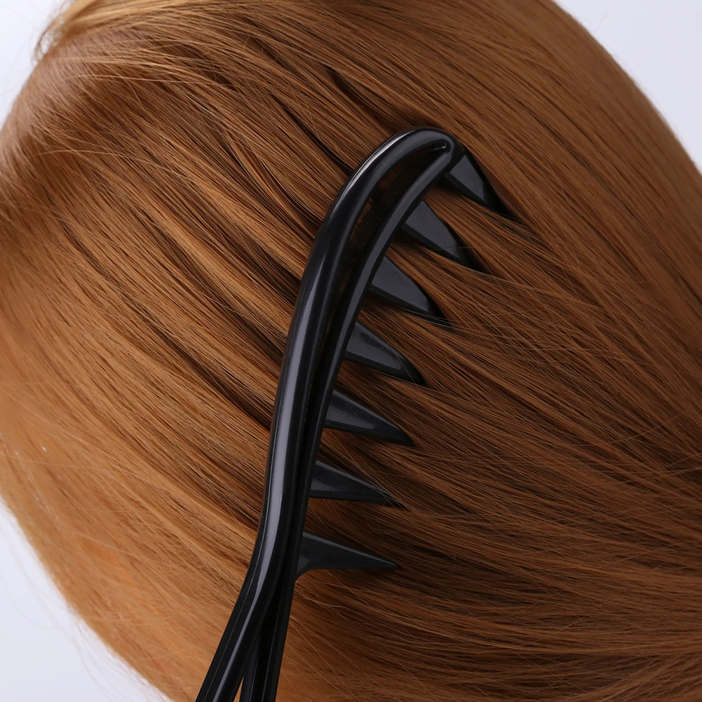 1 шт широкий зуб акулы Пластик гребень шампунь вьющиеся волосы Парикмахерская