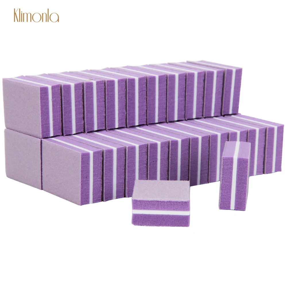 

50Pcs/Pack Mini Purple Nail File 100/180 Grit Square Sandpaper limas Manicure Beauty Nails Salon DIY Nail Accessories Files
