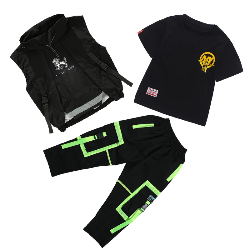 

Children Jazz Kid Hip Hop Dancing Costume Ballroom Dance Clothes For Boys Sweatshirt Jogger Pants Performance Show Wear