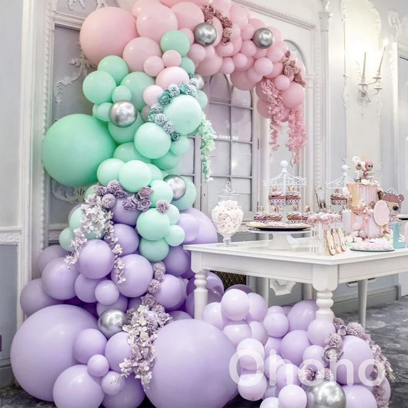 

Pastel Balloons Garland Kit Candy Macaron Rainbow 1st Birthday Party Balloon Arch Set Wedding Bridal Shower Decoration