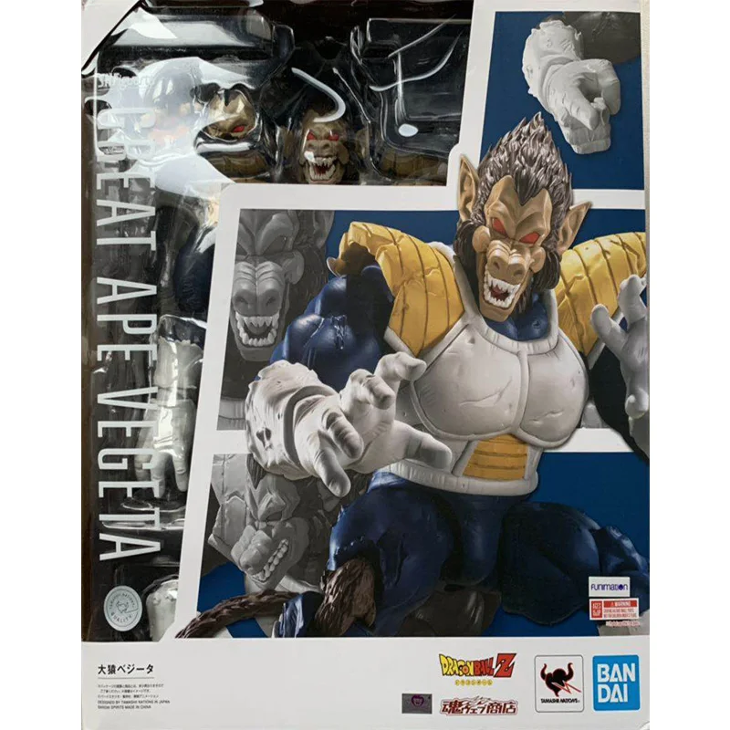 

31cm Original BANDAI Dragon Ball S.H.Figuarts Z Vegeta IV Orangutan Action Collection Model Toy Anime Super Saiyan Figure Toys